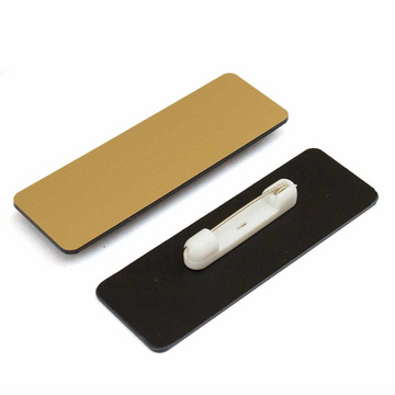 Name Badge Blanks with Pin - 10 Pack - 1" X 3" - 1/8 Round Corner